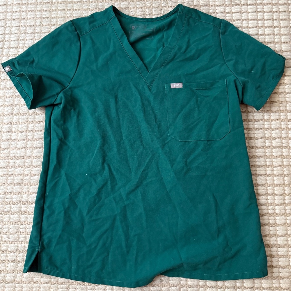 Figs Catarina Top Hunter Green